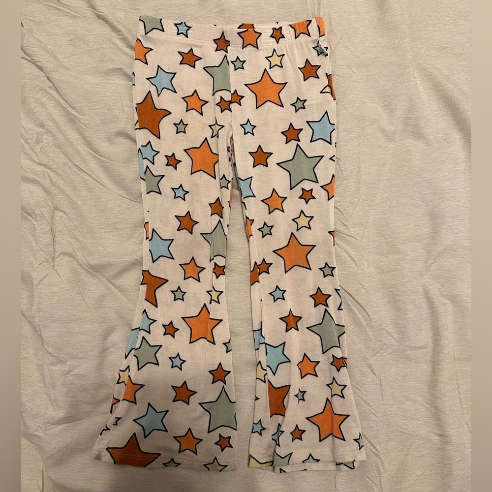 Posh Peanut Bell Bottom Star Leggings, 2T